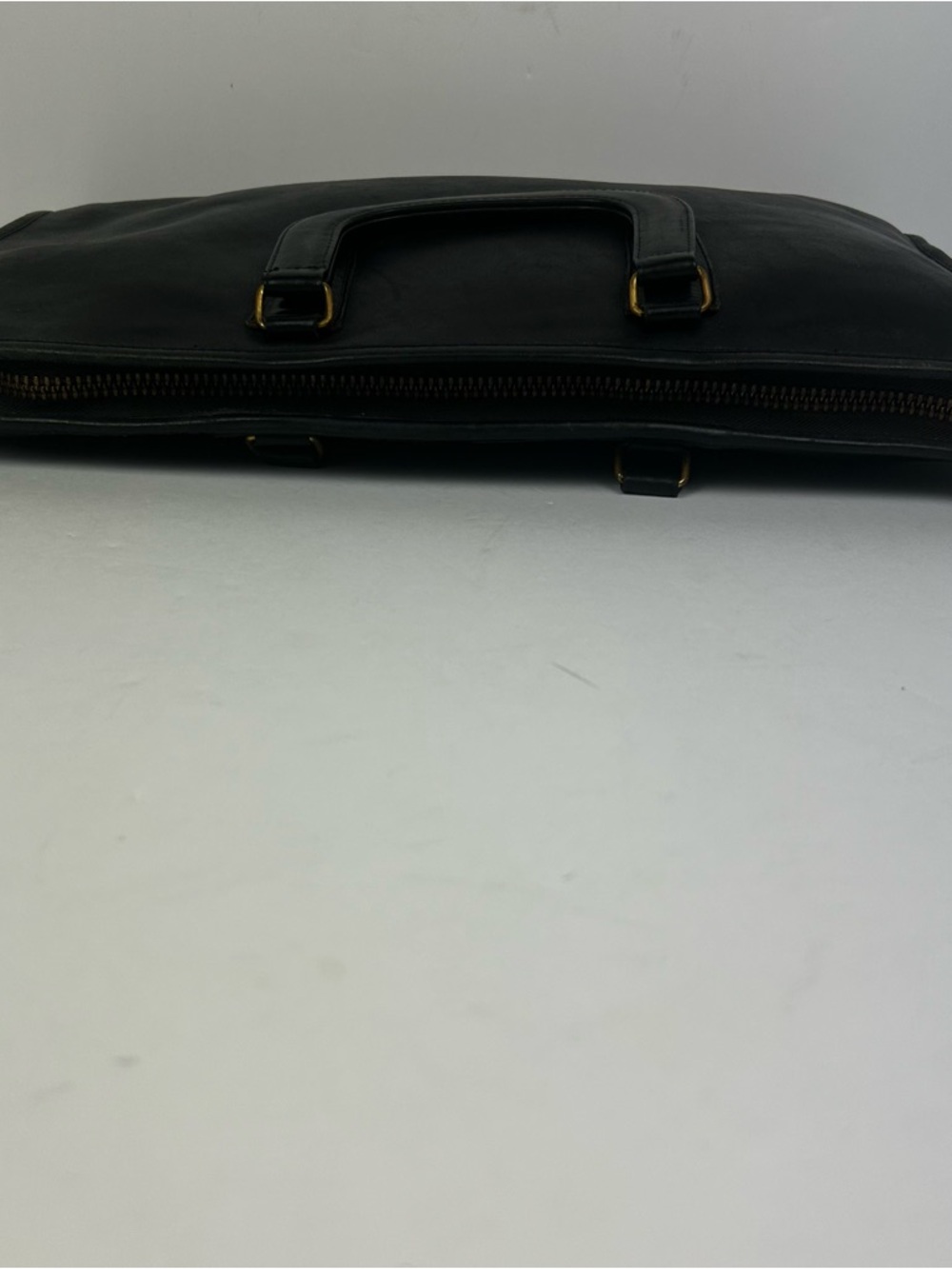 Vintage Coach Classic Black Leather Briefcase - Women’s Professional Work Bag - Picture 7 of 14